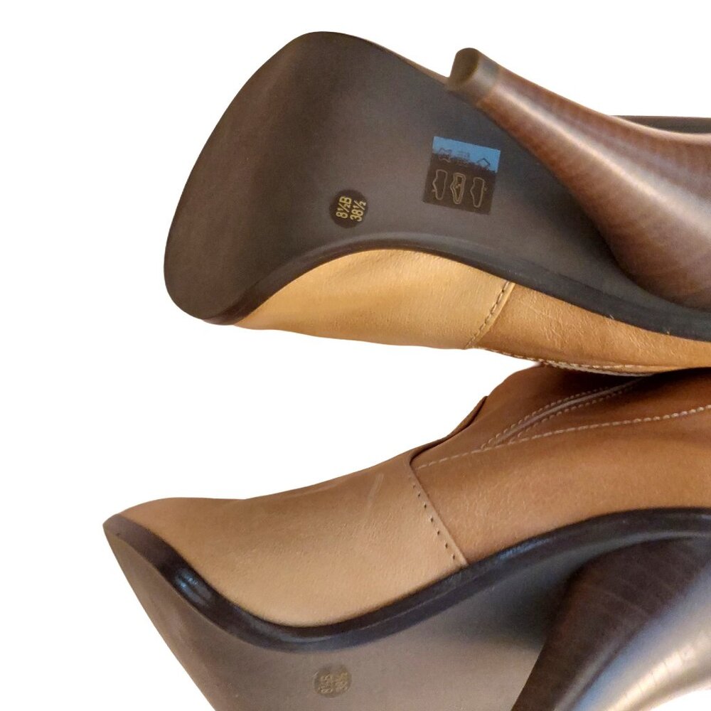 NEW BCBGMaxazaria Over the knee Tan Leather High Heel Boots Retail $595 - Picture 6 of 7